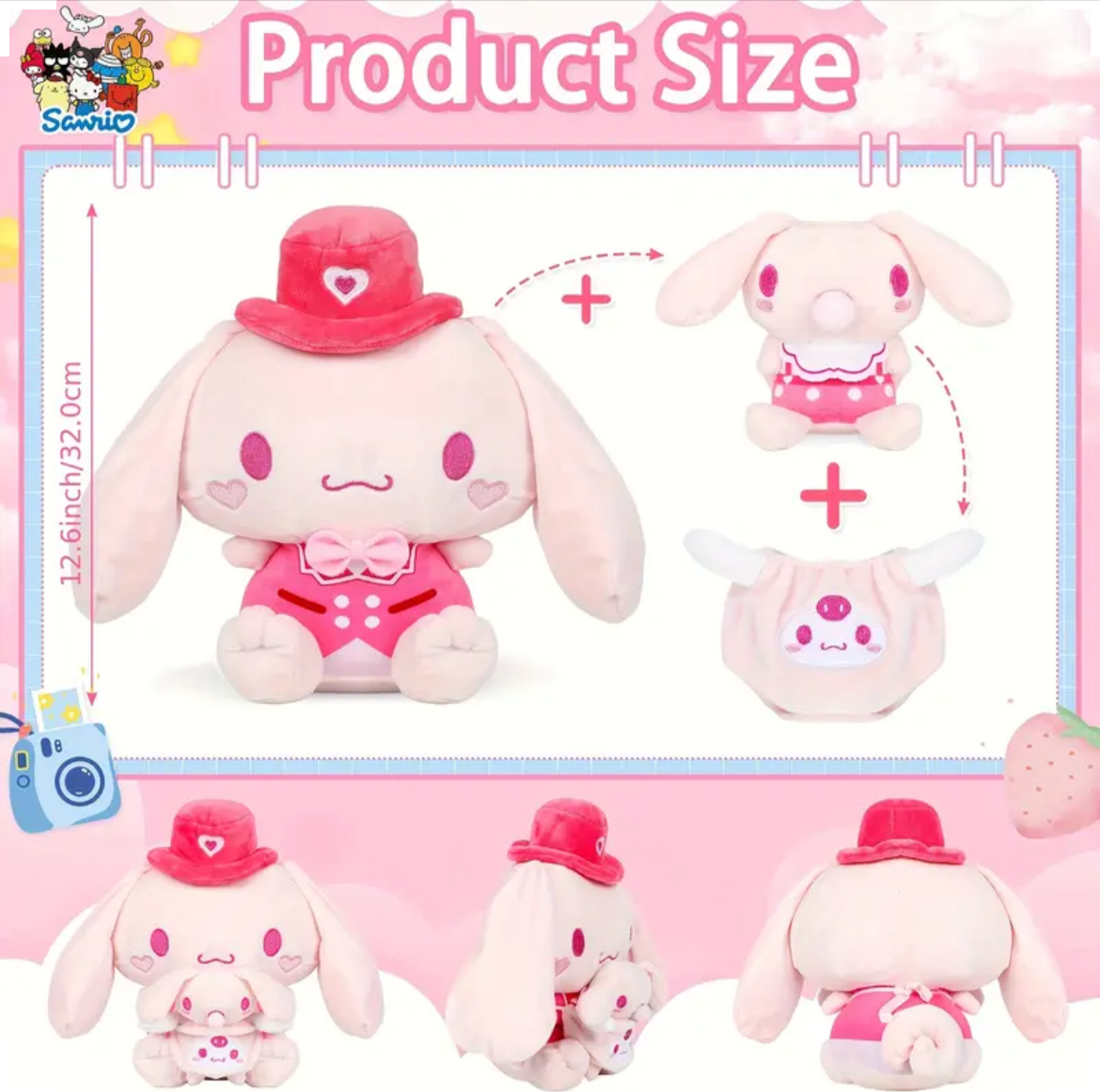 Pink Cinna Dog Plush Toy 🧸 🌸 LOW STOCK!!