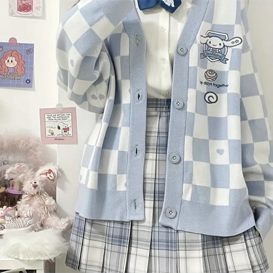 Cinna Dog Checkered Cardigan 💙 LOW STOCK!!